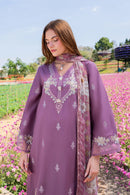 GARNET-3PC LAWN EMBROIDERED SHIRT WITH CHIFFON PRINTED DUPATTA AND TROUSER-BIC-4861