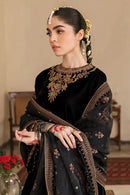 ASIM JOFA-3PC VELVET EMBROIDERED SHIRT WITH ORGANZA HEAVY EMBROIDERED DUPATTA AND TROUSER -BIC-12