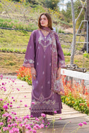 GARNET-3PC LAWN EMBROIDERED SHIRT WITH CHIFFON PRINTED DUPATTA AND TROUSER-BIC-4861