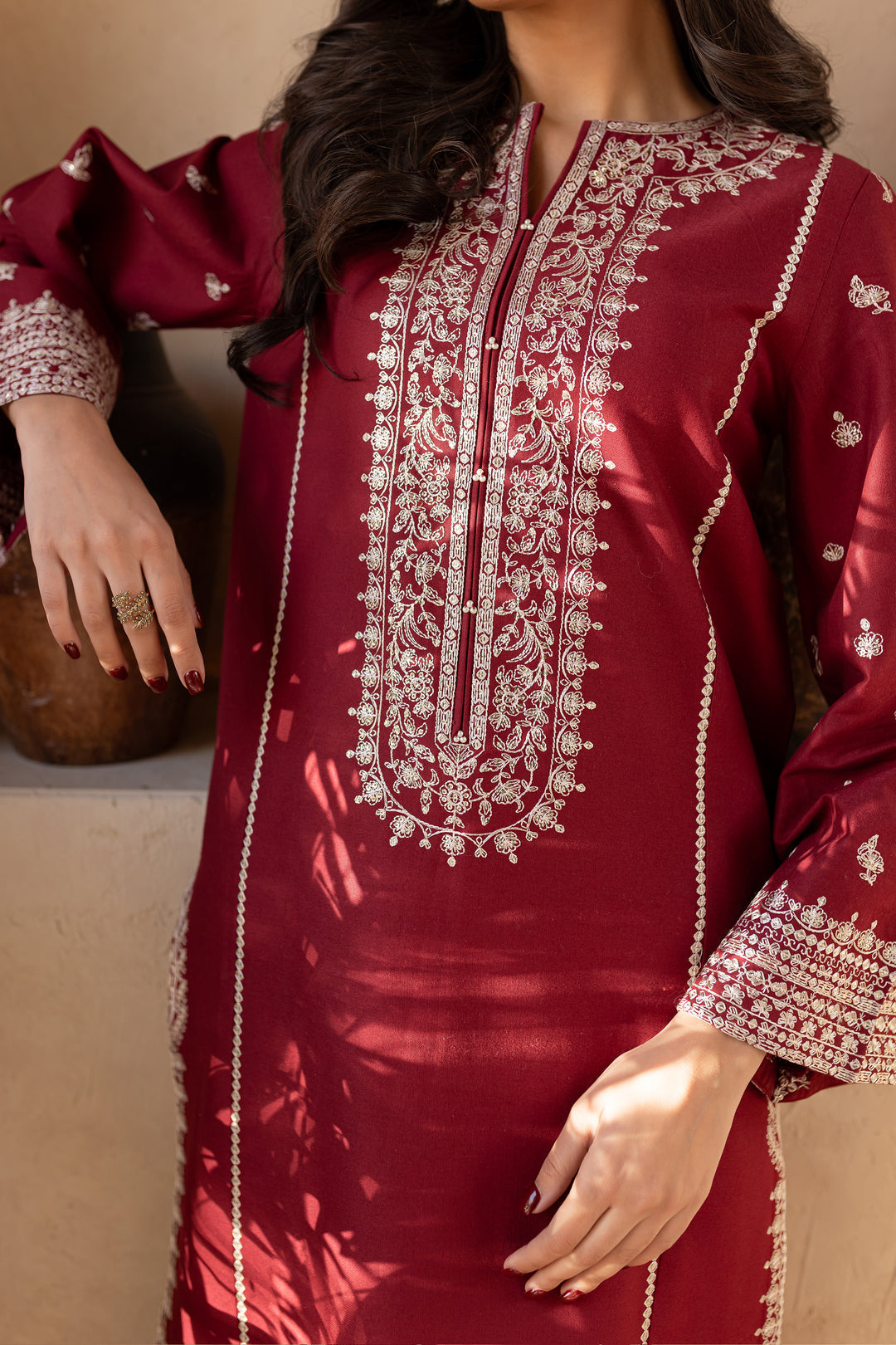 BATIK-2PC SEQUIN LAWN EMBROIDERED SHIRT WITH SEQUIN LAWN EMBROIDERED TROUSER-BIC-3473