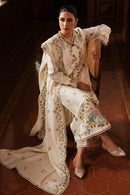 CROSS STITCH-3PC DHANAK EMBROIDERED SHIRT WITH DHANAK EMBROIDERED SHAWL AND TROUSER BIC-4161