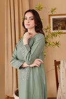 BATIK-3PC DHANAK EMBROIDERED SHIRT WITH DHANAK EMBROIDERED SHAWL AND TROUSER-BIC-4011