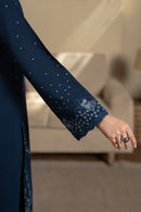 SAPPHIRE-3PC DHANAK EMBROIDERED SHIRT WITH DHANAK EMBROIDERED SHAWL AND TROUSER-BIC-4392