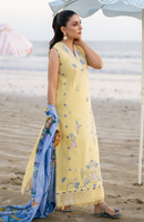 SERAN-3PC LAWN EMBROIDERED SHIRT WITH CHIFFON PRINTED DUPATTA AND TROUSER-BIC-4850