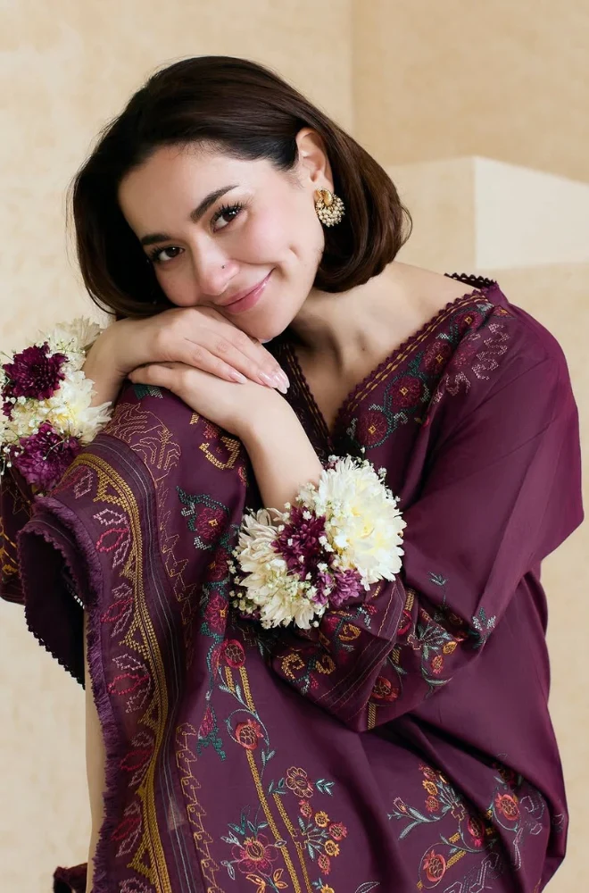 ZARA SHAHJAHAN - 3PC LAWN EMBROIDERED SHIRT WITH ORGANZA EMBROIDERED DUPATTA AND TROUSER -BIC-3826