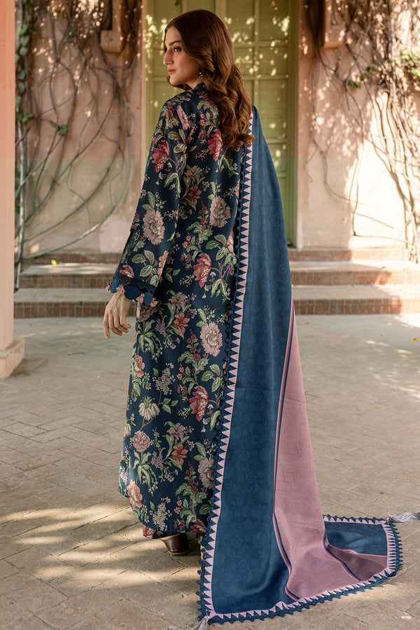 BAROQUE-3PC KHADDAR PRINTED SHIRT WITH KHADDAR PRINTED DUPATTA AND PRINT TROUSER-BIC-2647