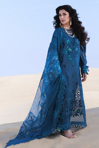 NUREH-3PC LAWN LASERWORK EMBROIDERED SHIRT WITH CHIFFON PRINTED EMB DUPATTA AND TROUSER-BIC-4784