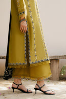 ZARA SHAHJAHAN-3PC DHANAK EMBROIDERED SHIRT WITH CHIFFON EMBROIDERED SHAWL & DHANAK TOUSER-BIC-