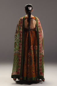 ZARA SHAH JAHAN-3PC DIGITAL PRINTED FROCK WITH SILK PRINTED DUPATTA & DYED TROUSER-BIC-062