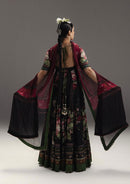 ZARA SHAH JAHAN-3PC DIGITAL PRINTED FROCK WITH SILK PRINTED DUPATTA & DYED TROUSER-BIC-070