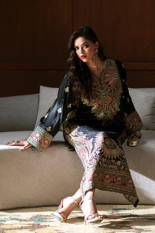 ETHNIC-SHEMOZ SILK 2PC -SHEMOZ SILK SHIRT EMBROIDRED AND SHEMOZ SILK TROUSER-15129
