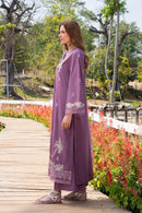GARNET-3PC LAWN EMBROIDERED SHIRT WITH CHIFFON PRINTED DUPATTA AND TROUSER-BIC-4861