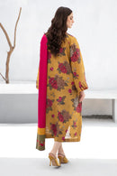 BAROQUE-3PC KHADDAR PRINTED SHIRT WITH KHADDAR PRINT DUPATTA AND PRINT TROUSER-BIC-2619