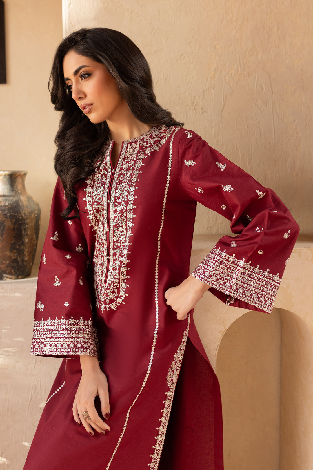 BATIK-2PC SEQUIN LAWN EMBROIDERED SHIRT WITH SEQUIN LAWN EMBROIDERED TROUSER-BIC-3473