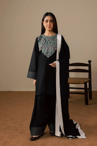 BATIK-3PC DHANAK EMBROIDERED SHIRT WITH DHANAK SHAWL AND TROUSER-BIC-5200