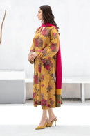 BAROQUE-3PC KHADDAR PRINTED SHIRT WITH KHADDAR PRINT DUPATTA AND PRINT TROUSER-BIC-2619