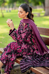 BAROUQUE-3PC KHADDAR PRINTED  SHIRT WITH KHADDAR PRINT DUPATTA AND PRINT TROUSER-BIC-2633