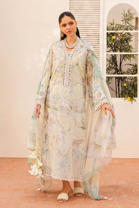 BAROQUE-3PC LAWN PRINTED EMB SHIRT WITH SILK PRINTED DUPATTA AND TROUSER-BIC-050