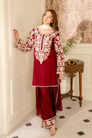JAZMIN-3PC LAWN EMBROIDERED SHIRT WITH CHIFFON TYE & DYE DUPATTA AND TROUSER -BIC-4656