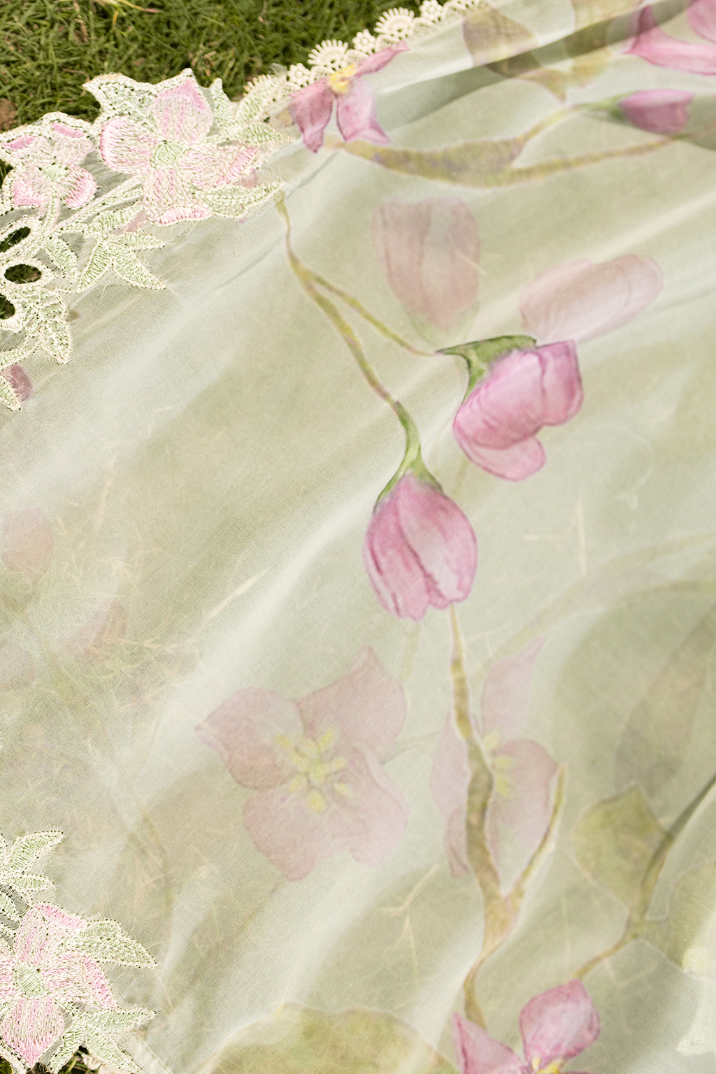 IZNIK-3PC LAWN PRINTED EMB FROCK WITH SILK PRINTED DUPATTA AND TROUSER-BIC-067