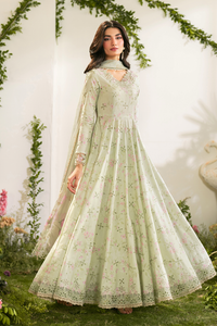 IZNIK-3PC LAWN PRINTED EMB FROCK WITH SILK PRINTED DUPATTA AND TROUSER-BIC-067