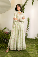 IZNIK-3PC LAWN PRINTED EMB FROCK WITH SILK PRINTED DUPATTA AND TROUSER-BIC-067