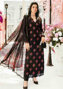MARIA B-3PC LAWN EMBROIDERED SHIRT WITH MONARK PRINT DUPATTA & TROUSER-BIC-3775