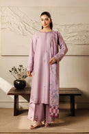IZEL-3PIECE LAWN EMBROIDERED SHIRT WITH CHIFFON PRINTED DUPATTA AND TROUSER-BIC-4868