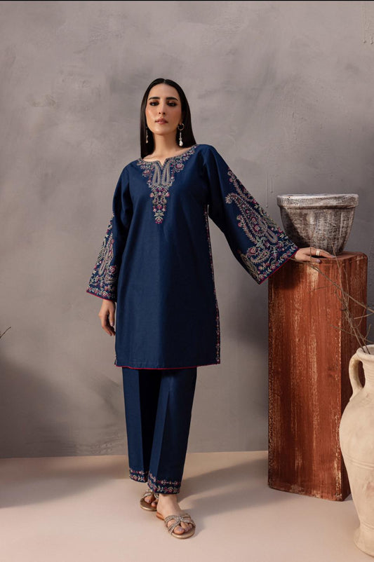 BATIK - 2PC LAWN EMBROIDERED SHIRT AND EMBROIDERED TROUSER -BIC-3484