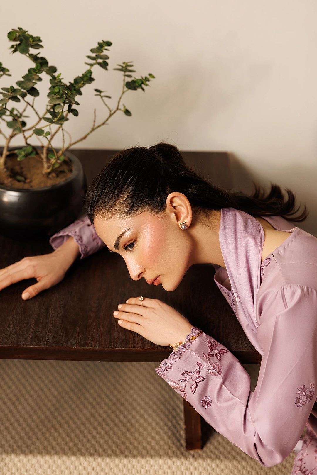 IZEL-3PIECE LAWN EMBROIDERED SHIRT WITH CHIFFON PRINTED DUPATTA AND TROUSER-BIC-4868