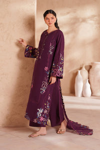 IZNIK-3PC LAWN EMBROIDERED SHIRT WITH KHAADI NET EMBROIDERED DUPATTA AND TROUSER-BIC-4833