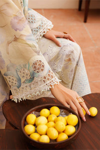 BAROQUE-3PC LAWN PRINTED EMB SHIRT WITH SILK PRINTED DUPATTA AND TROUSER-BIC-050