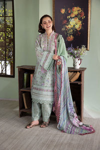 SOBIA NAZIR-3PC KARANDI PRINTED EMBROIDERED SHIRT WITH KARANDI PRINTED DUPATTA AND TROUSER-BIC-2564