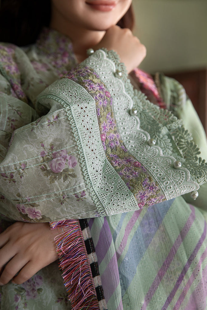 SOBIA NAZIR-3PC KARANDI PRINTED EMBROIDERED SHIRT WITH KARANDI PRINTED DUPATTA AND TROUSER-BIC-2564