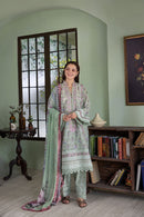 SOBIA NAZIR-3PC KARANDI PRINTED EMBROIDERED SHIRT WITH KARANDI PRINTED DUPATTA AND TROUSER-BIC-2564