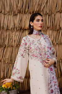 BATIK-3PC DHANAK EMBROIDERED SHIRT WITH WOOL PRINTED SHAWL AND EMB TROUSER -BIC-5040