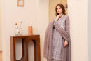 MIRAKHI-3PC LAWN CHIKENKARI EMBROIDERED SHIRT WITH LAWN TUBE SLUB DUPATTA-BIC-6900