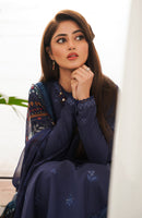 SERAN- 3PC LAWN EMBROIDERED SHIRT WITH MONARK PRINT DUPATTA & TROUSER-BIC-3511