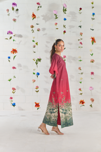 LULUSAR-3PC-SHAMOZE SILK PRINTED SHIRT WITH SILK PRINTED DUPATTA AND SILK TROUSER-BIC-9016