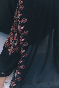 ZARA SHAHJAHAN-3PC DHANAK EMBROIDERED SHIRT WITH DHANAK EMBROIDERED SHAWL AND TROUSER-BIC-5289