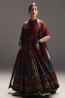 ZARA SHAH JAHAN-3PC DIGITAL PRINTED FROCK WITH SILK PRINTED DUPATTA & DYED TROUSER-BIC-076