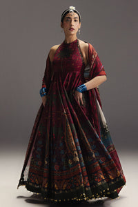 ZARA SHAH JAHAN-3PC DIGITAL PRINTED FROCK WITH SILK PRINTED DUPATTA & DYED TROUSER-BIC-076