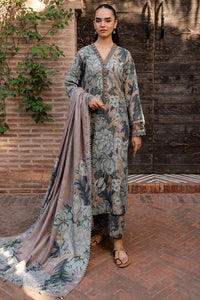 BAROQUE-3PC KHADDAR PRINTED SHIRT WITH KHADDAR PRINTED DUPATTA AND PRINT TROUSER-BIC-2648