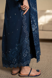 SAPPHIRE-3PC DHANAK EMBROIDERED SHIRT WITH DHANAK EMBROIDERED SHAWL AND TROUSER-BIC-4392