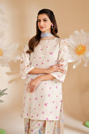 IZNIK-3PC LAWN PRINTED EMB SHIRT WITH SILK PRINTED DUPATTA AND PRINTED TROUSER-BIC-052