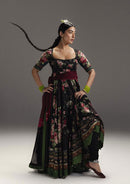 ZARA SHAH JAHAN-3PC DIGITAL PRINTED FROCK WITH SILK PRINTED DUPATTA & DYED TROUSER-BIC-070