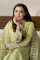 MARYAM & MARIA-3PC LAWN EMBROIDERED SHIRT WITH ORGANZA EMBROIDERED DUPATTA & TROUSER-BIC-3704