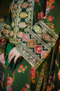 BAROQUE-3PC SHAMOZE SILK PRINTED EMBROIDERED SHIRT WITH SOFT SILK PRINTED EMB DUPATTA & PRINTED TROUSER BIC-1739