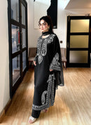 MIRANA-3PIECE LAWN EMBROIDERED SHIRT WITH BAMBER CHIFFON  DUPATTA AND EMB TROUSER-BIC-4853