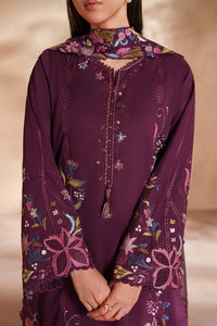 IZNIK-3PC LAWN EMBROIDERED SHIRT WITH KHAADI NET EMBROIDERED DUPATTA AND TROUSER-BIC-4833